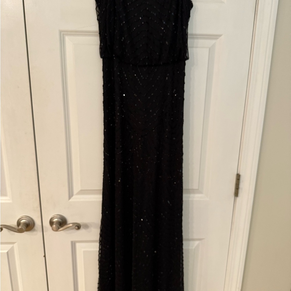 Adrianna Papell Black Sequin Bridesmaids Dress